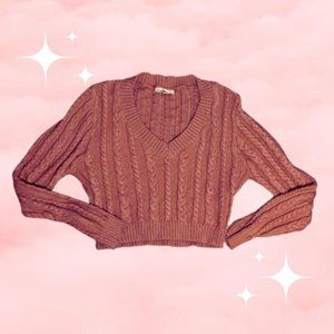Pink Cropped Sweater Very Thick